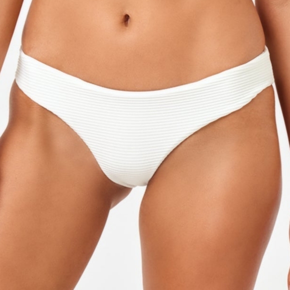L*Space Sandy Classic Eco Rib Bikini Bottom Cream - Picture 3 of 8